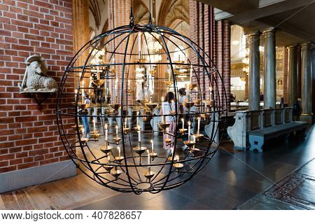 Stockholm, Sweden - August 8, 2019: Interior View Of The Church Of Storkyrkan, The Oldest Church In 