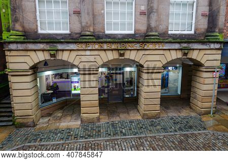 Chester; Uk: Jan 29, 2021: The Skipton Building Society Have A Branch On Northgate Street.