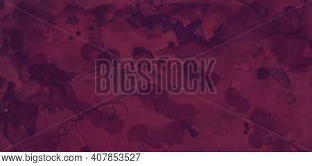 Red Wine Splash. Watercolor Maroon Pattern. Graphic Alcohol Banner. Dark Winery Template. Color Wine