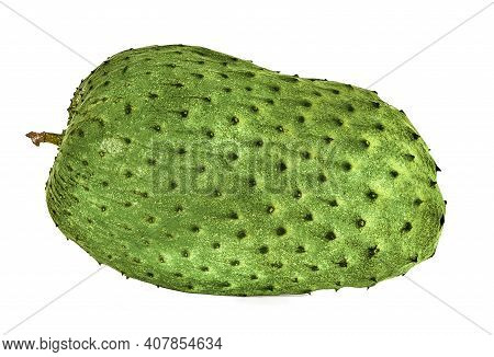 Soursop, Prickly Custard Apple Isolated On White