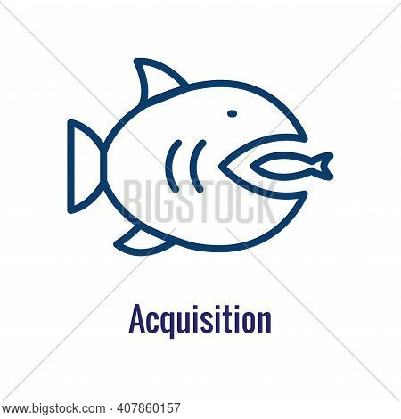 Companies Merging Together, One Buying Out The Other & Icon Set Banner