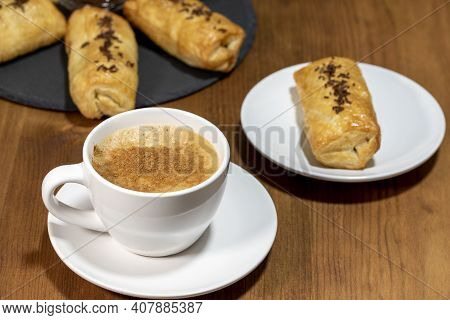 Pain Au Chocolat And Coffee