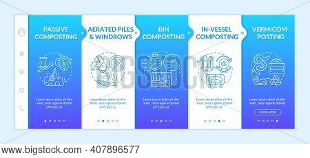 Decomposition Methods Onboarding Vector Template. Passive Composting. Aerated Piles And Windrows. Re