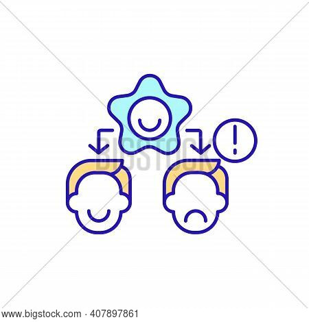 Influence Of Employee Mood Rgb Color Icon. Impact On Job Performance And Decision. Corporate Culture