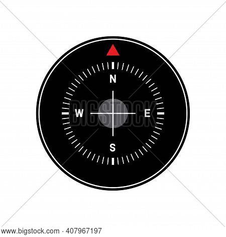 Compass Icon Design Vector Template, Vector Illustration