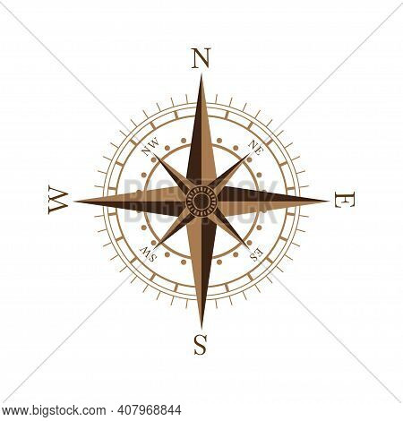 Compass Icon Design Vector Template, Vector Illustration