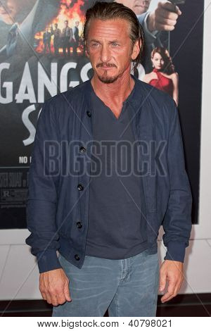 LOS ANGELES, CA - JANUARY 7: Sean Penn arrives at the premiere of Gangster Squad at Grauman's Chinese Theatre in Los Angeles, CA on January 7, 2013