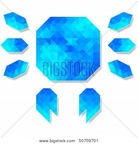 Polygonal Crab Isolated On White