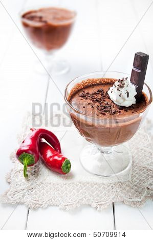 Dark And Delicate Chocolate Mousse With Chilli Pepper