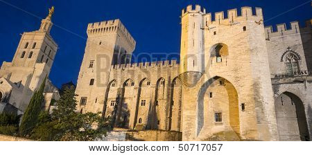 Avignon, Palais Des Papes By Night
