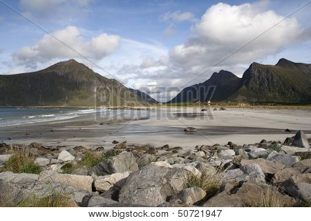 Flakstad Beach On The Lofoten Islands, Norway