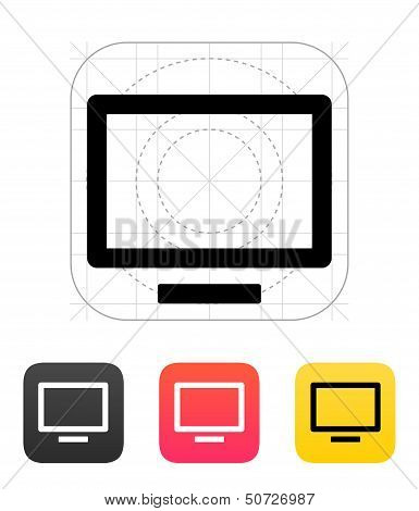 Flatscreen TV icon. Vector illustration.