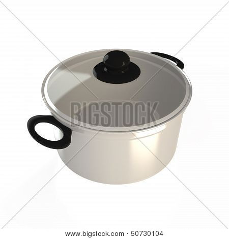 Isolated cooking pot, 3D