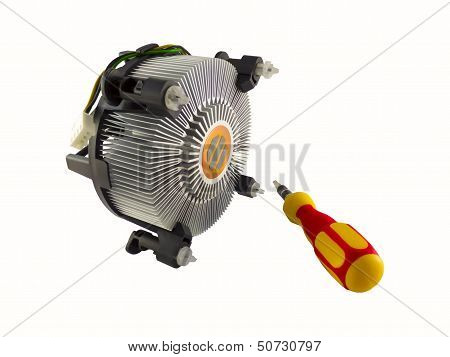 Processor Heatsink Cooler Fan And Screw-driver
