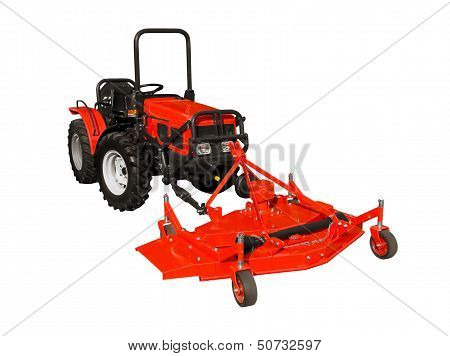 Red lawnmower