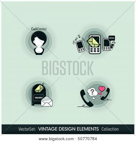Design Elements: vintage conceptual icons set