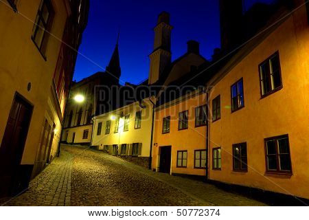 Narrow Street In Stockholm