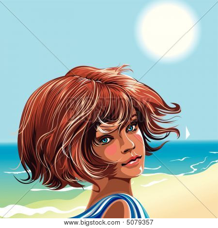 Chica en la playa