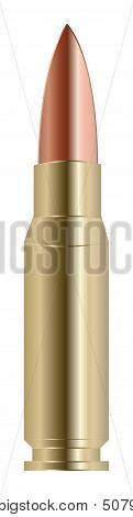Vector Bullet. Isolation Over White Background