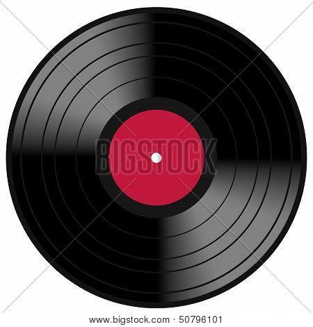 Red Lp Vinyl Disc Vintage Record