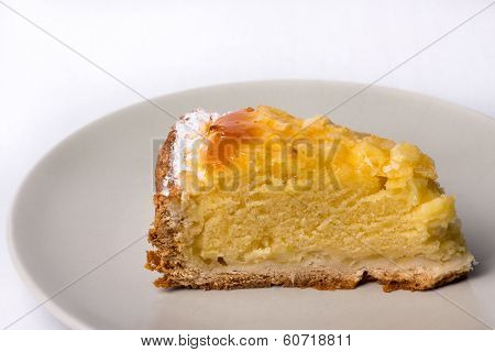 Apple pie on white background