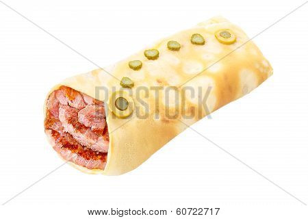 Crepe Stuffed With Gilled Meat