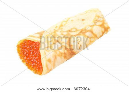 Crepe Stuffed With Red Caviar