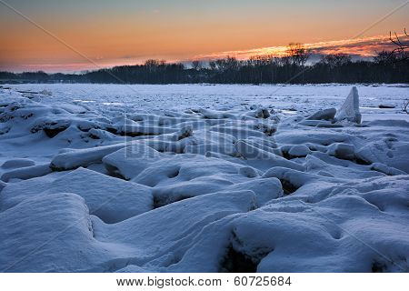 Frozen River Sunrise