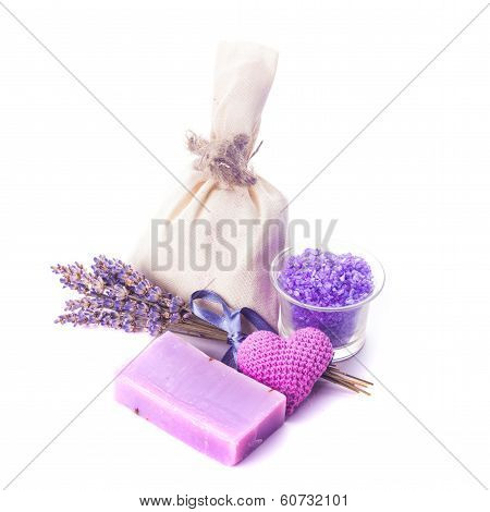 Lavender Spa Set Isolated