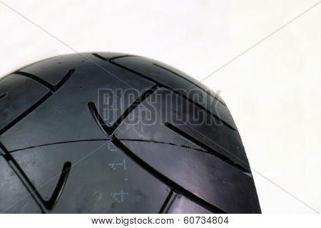 Motorcycle Tyre Horizontal And Isolated