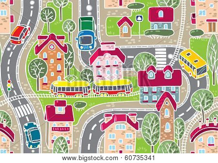Road Seamless Pattern.