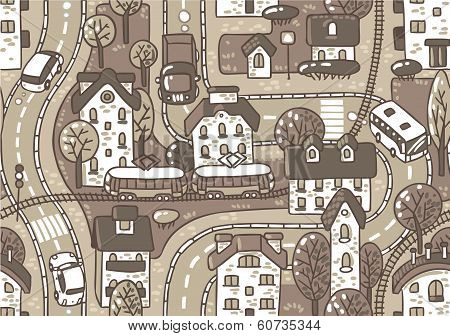 Road Seamless Pattern.
