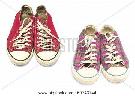 vintage shoes isolated