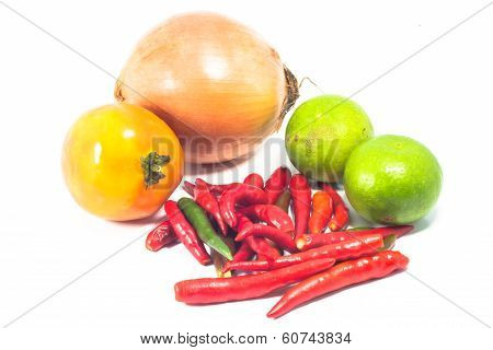 Many Of Vegetable Isolated