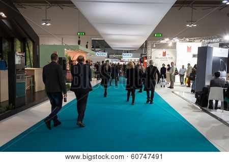 People Visiting Mido 2014 In Milan, Italy