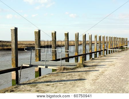 Wooden poles