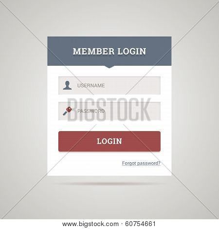 Flat Login Form