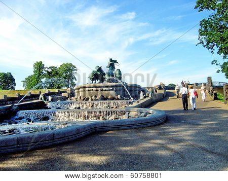 Gefion Fountain In Copenhagen, Denmark