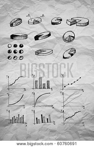 Diagrams And Pie Charts And Other Infographics Drawing