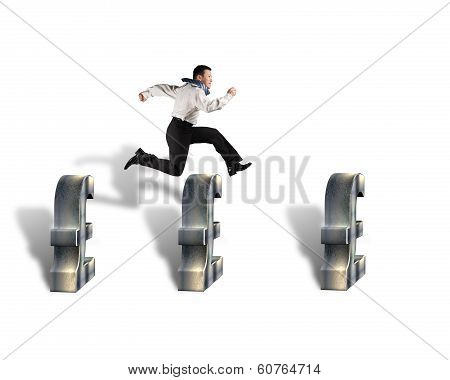 Jumping Over Pound Symbol Obstacles