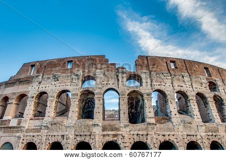 The Colosseum, Or The Coliseum In Rome, Italy
