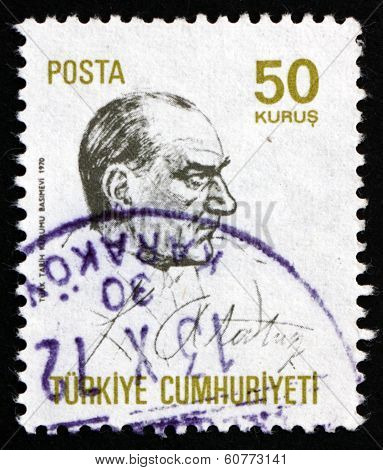 Postage Stamp Turkey 1970 Mustafa Kemal Ataturk