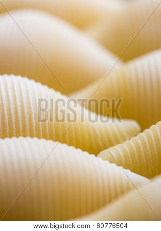 Ribbed Dry Yellow Macaroni With Periodic Line