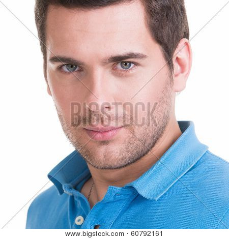 Closeup Portrait Of  Handsome Man.