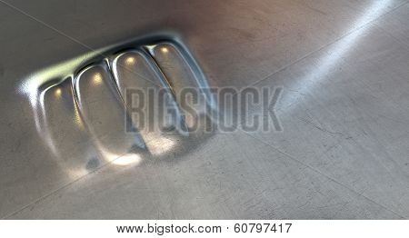 Fist Punched Metal