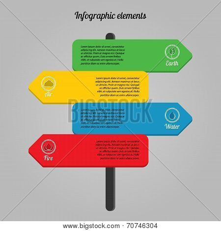 Infographic elements on environmental issues