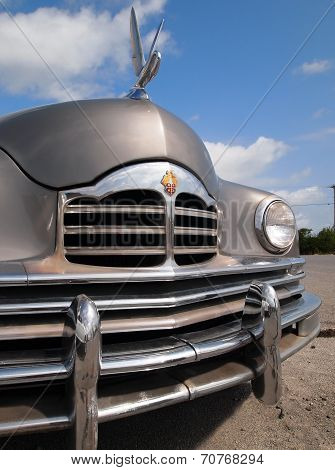 Vintage Packard Car With Swan