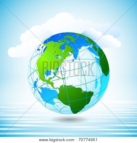 Transparent Green Planet Clouds The Water Is Clean Nature