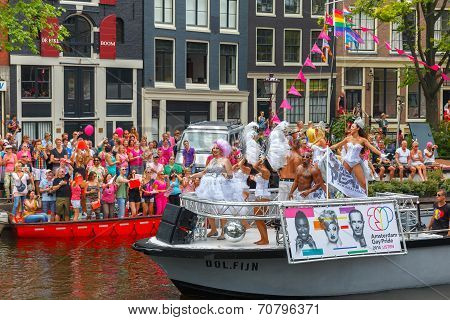 Lady Galore at the Amsterdam Canal Parade