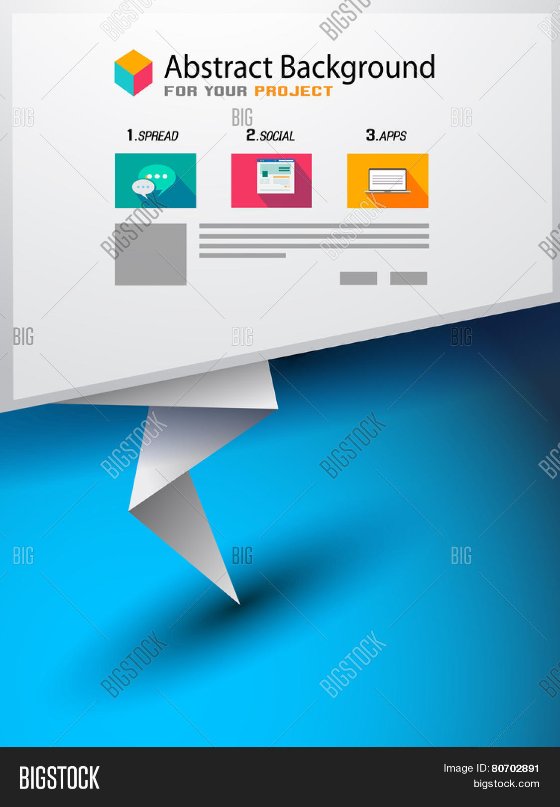 origami flat style flyer design vector photo bigstock computer flyer examples
